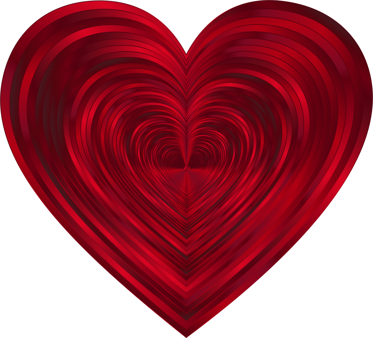 Красивое красное сердце