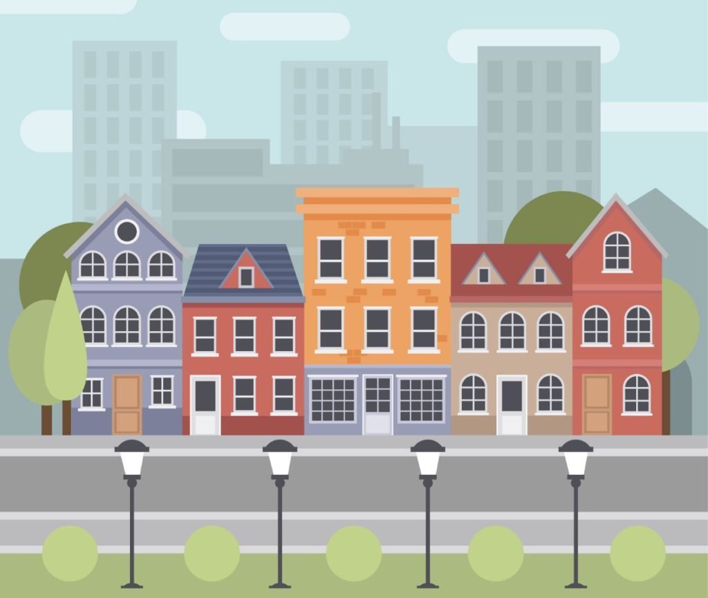 Здания в стиле флэт