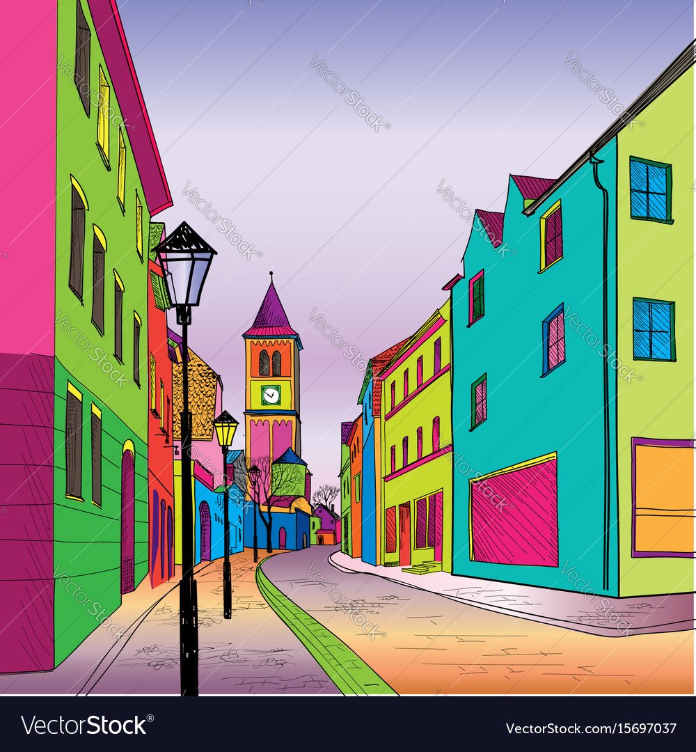 Мультяшная улица