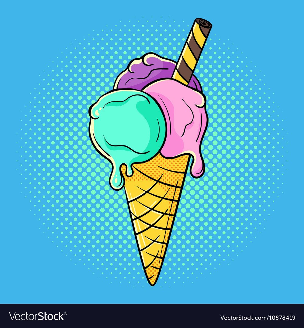 Мороженое поп арт
