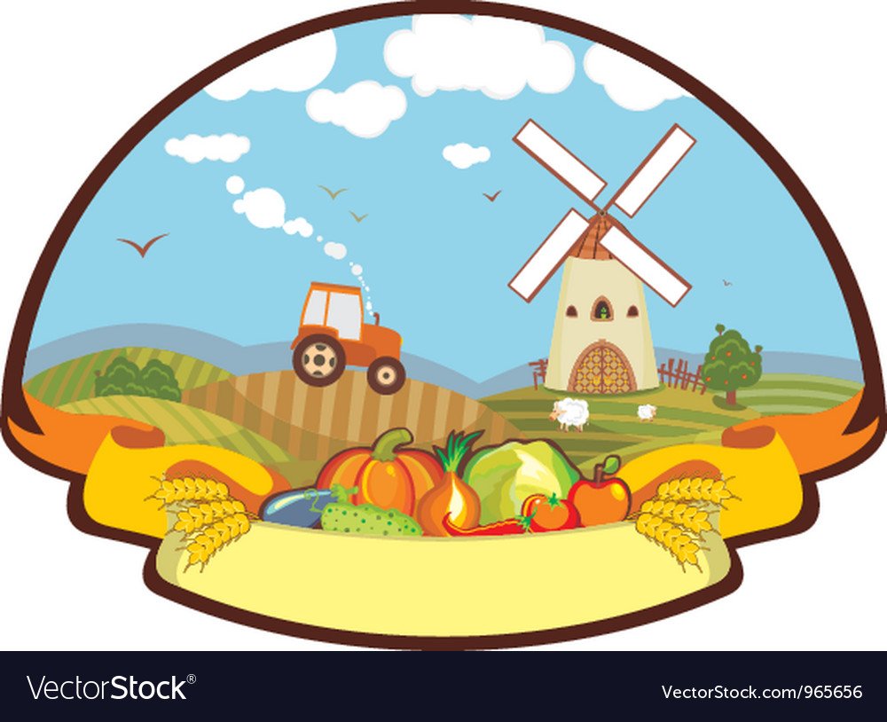 Сельское хозяйство и промышленность нарисованное