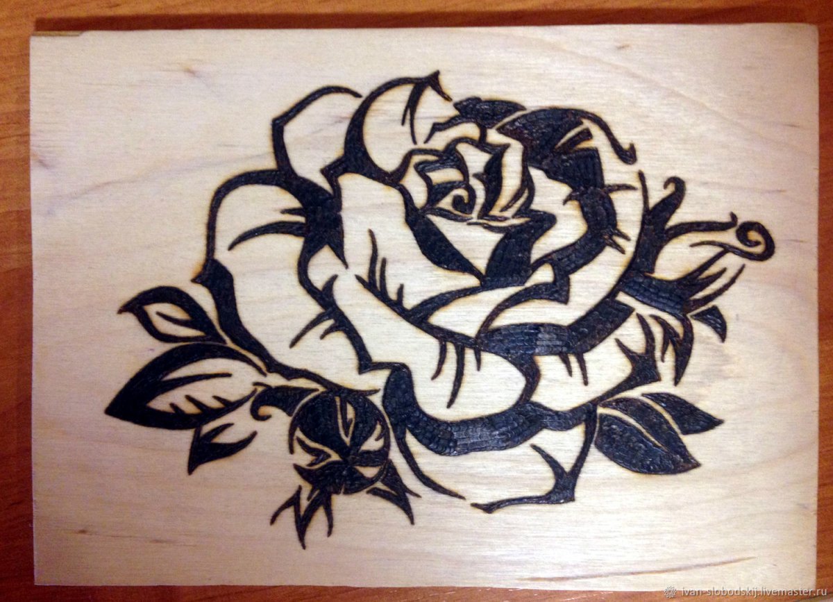 Контурное Выжигание по дереву