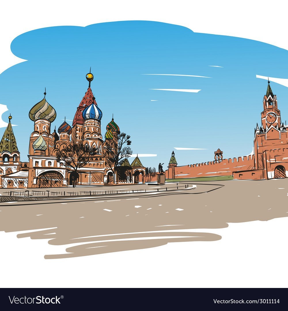 Зарисовки Казань акварель Кремль