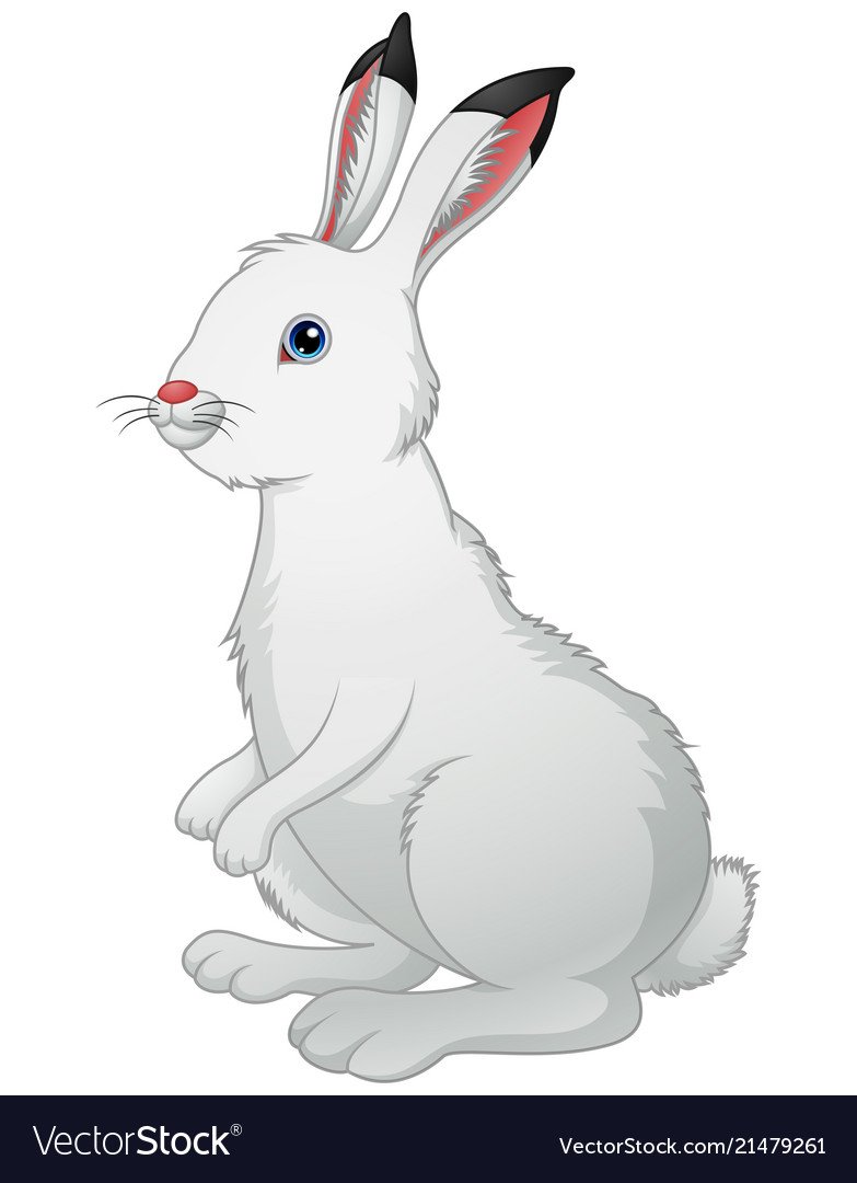 Зайчик белый для детей