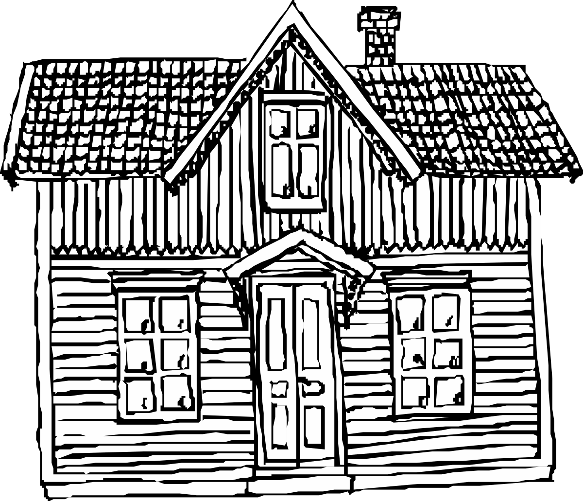 Русская изба раскраска