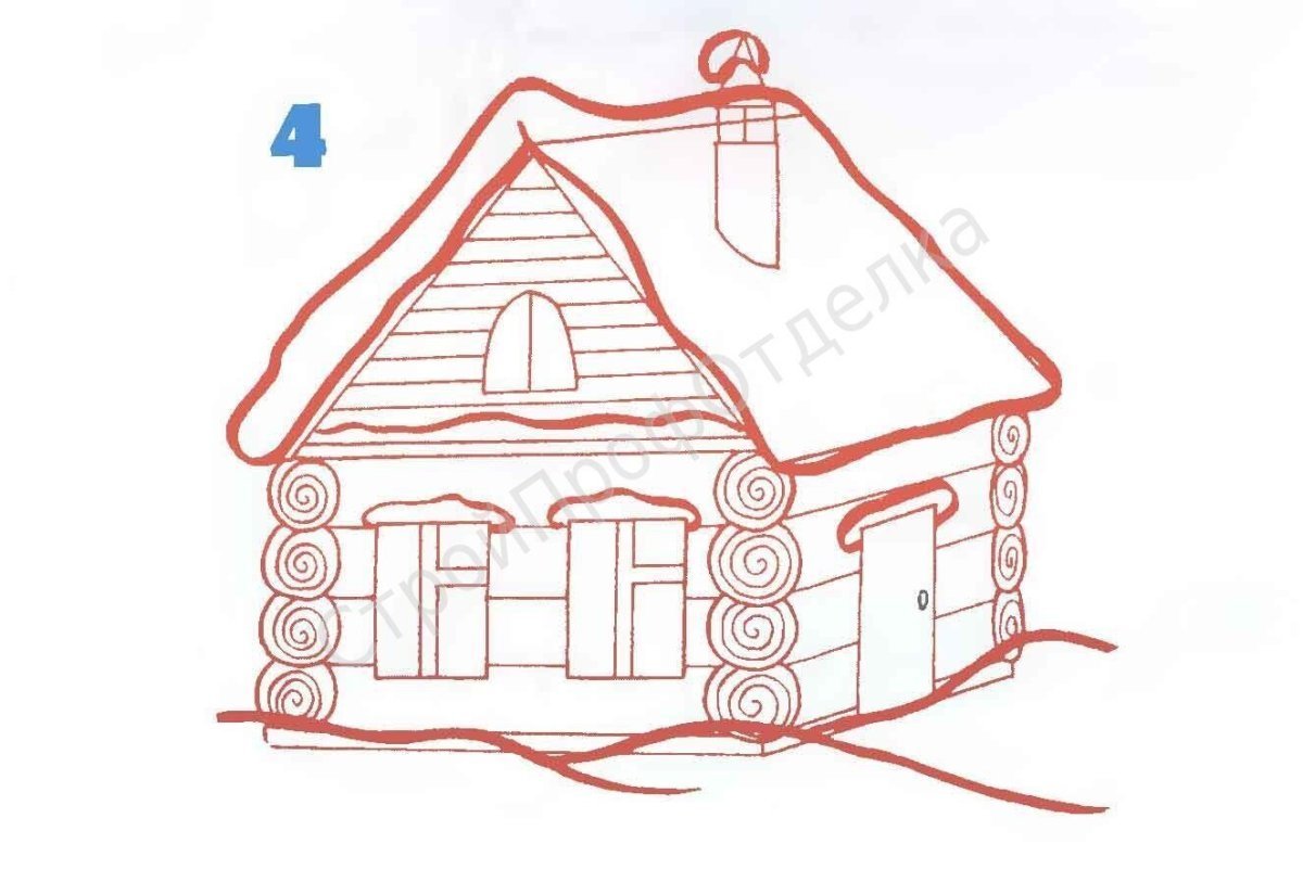 Изба рисунок