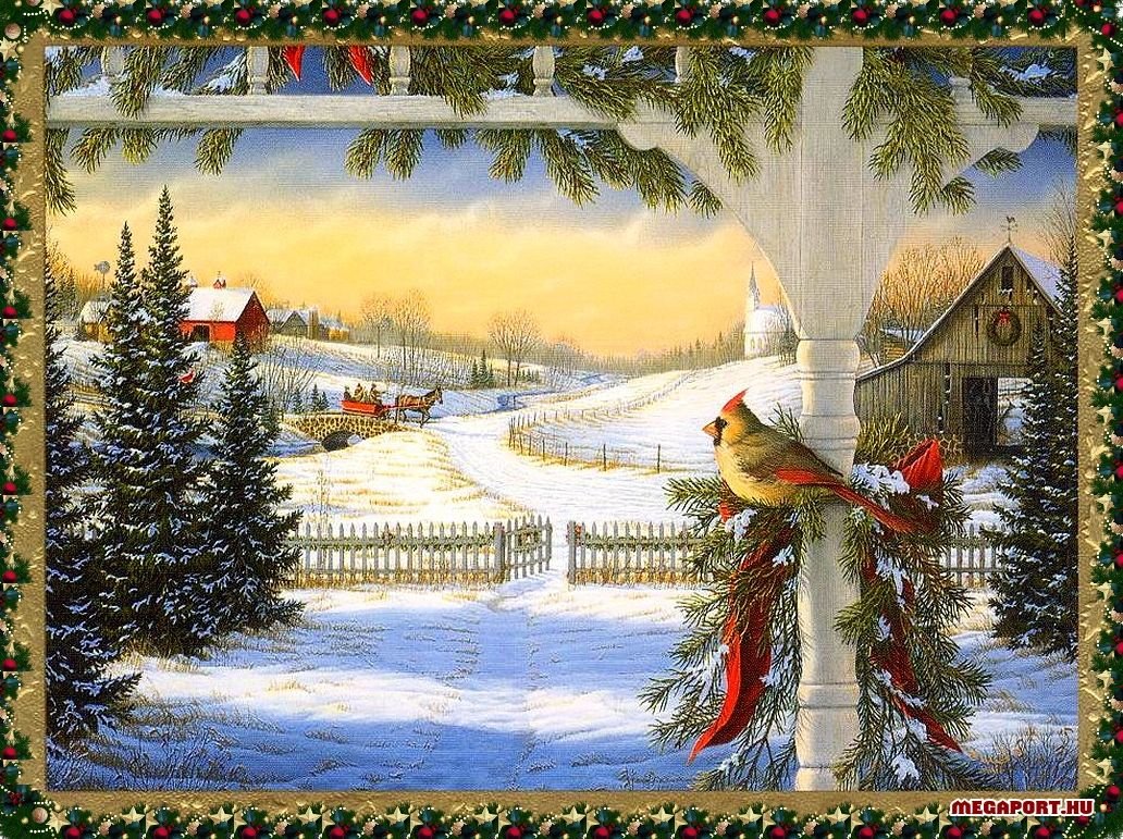 Красивые новогодние пейзажи