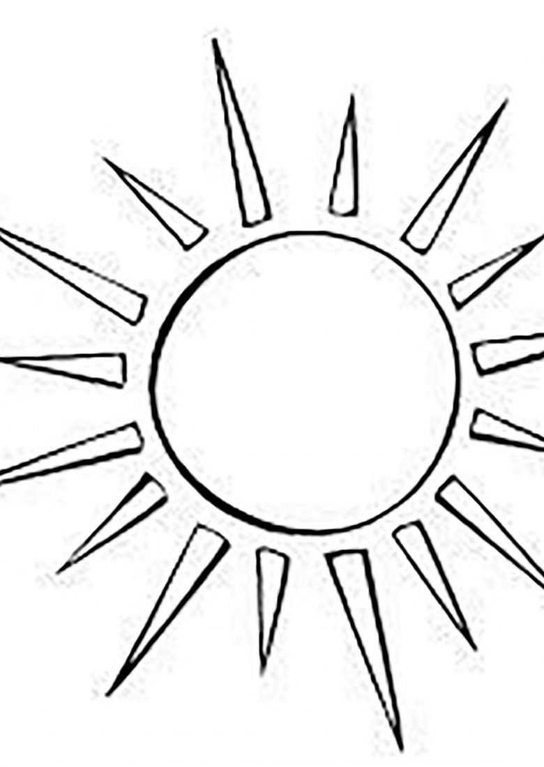 Лицо солнца трафарет