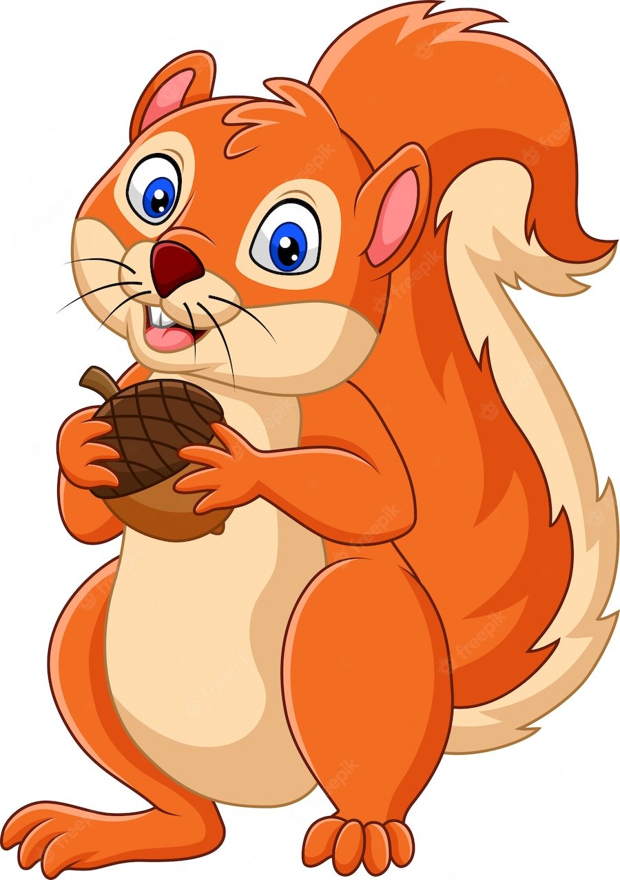 Белка из мультфильма