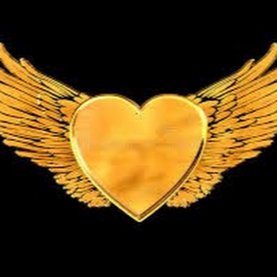Золотое сердце с крыльями