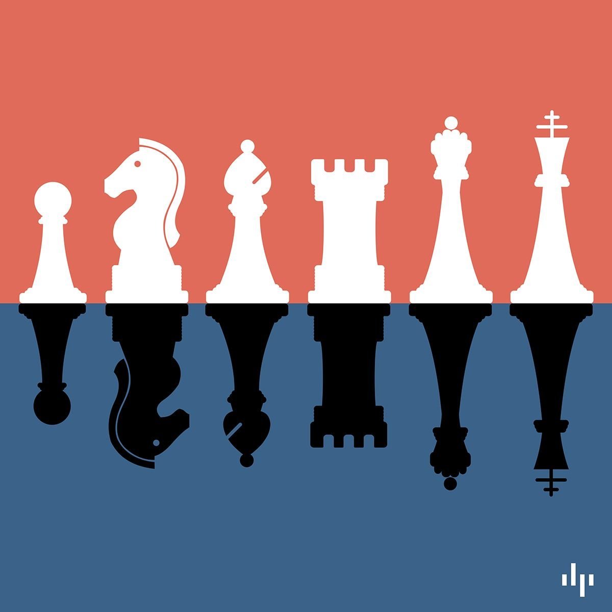 Шахматные фигуры на стене