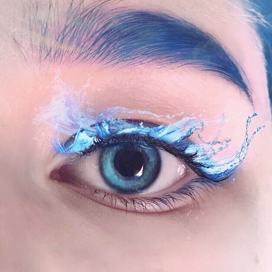 Голубой макияж Эстетика