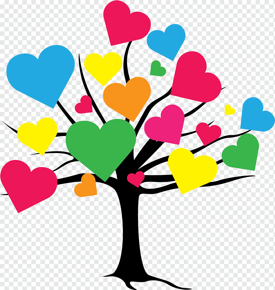 Дерево с сердечками