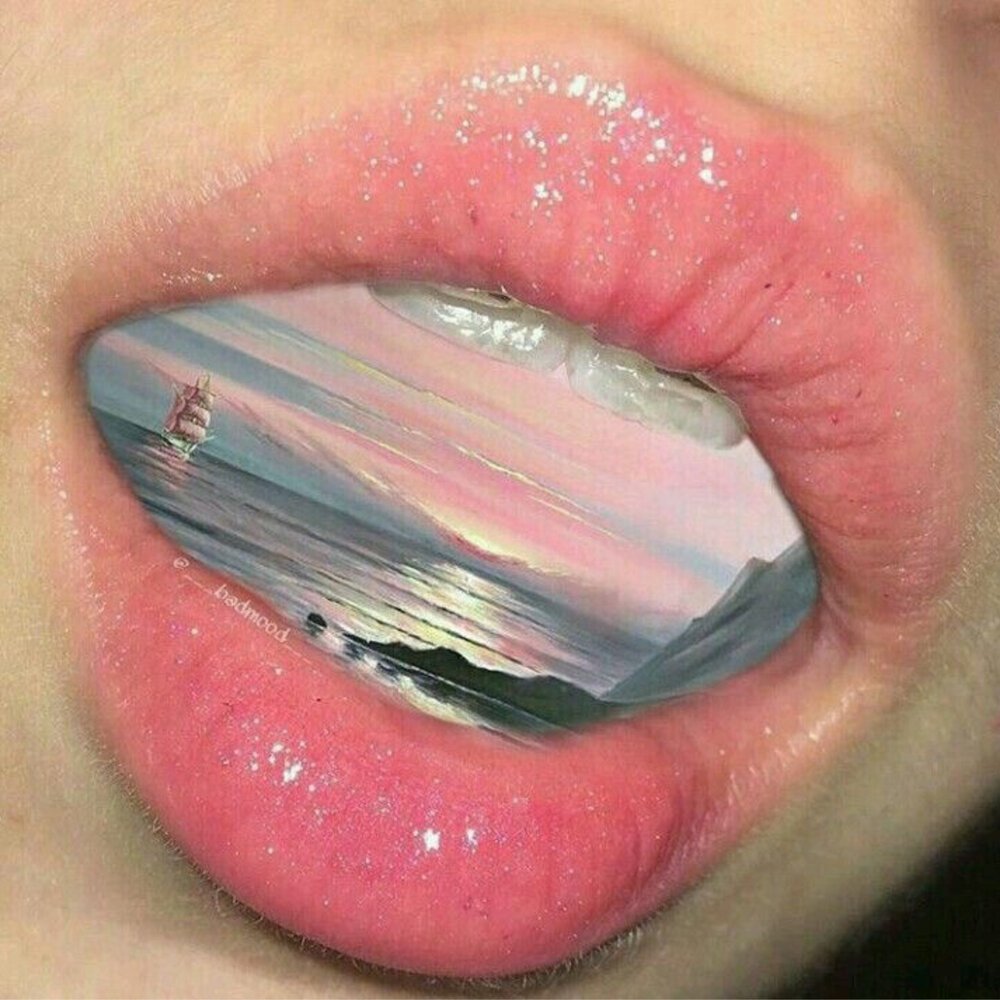 Розовые губы Эстетика