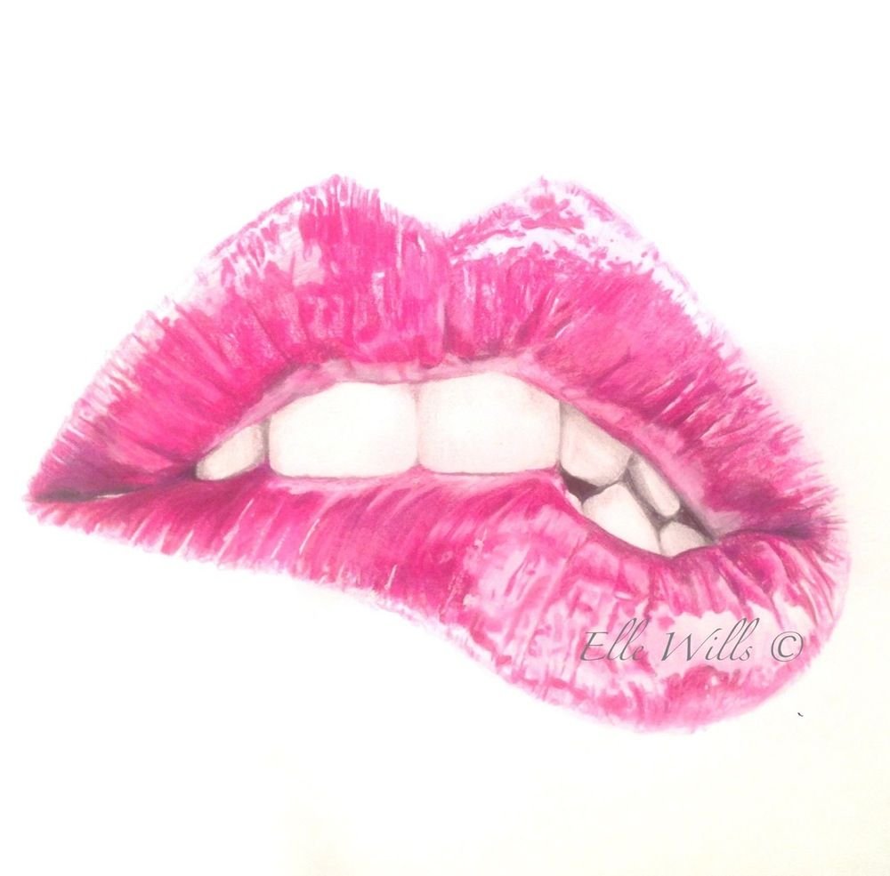 Губы розовые нарисованные