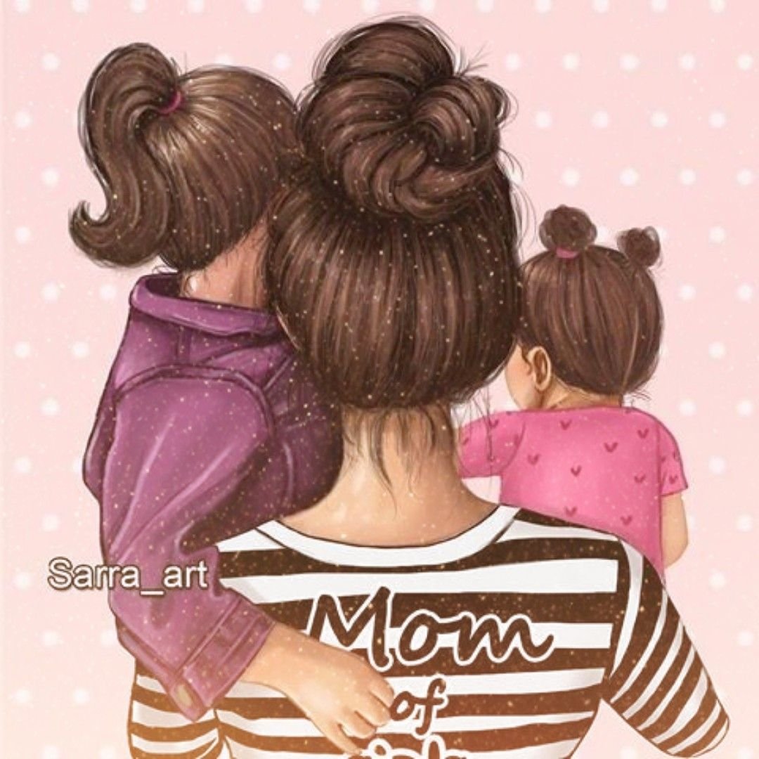 Девушка с ребенком арт