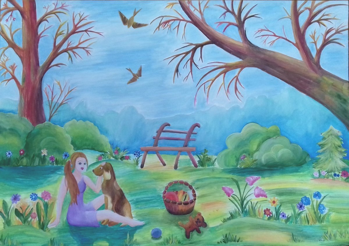 Пейзаж с радугой