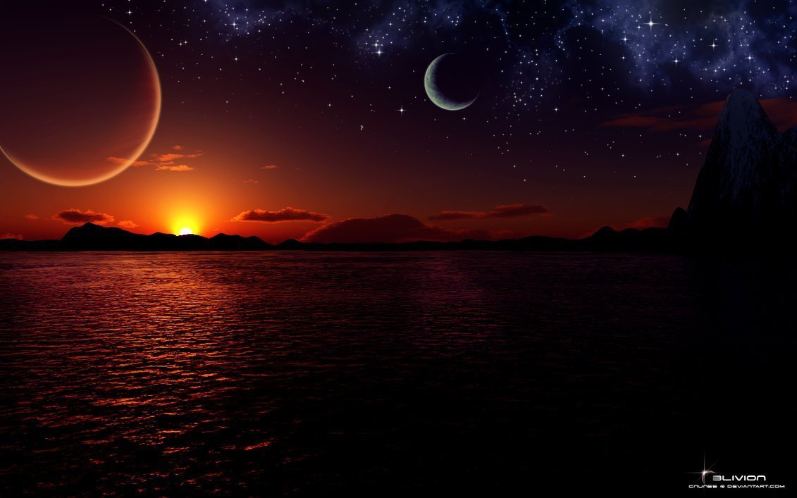 Лунный закат