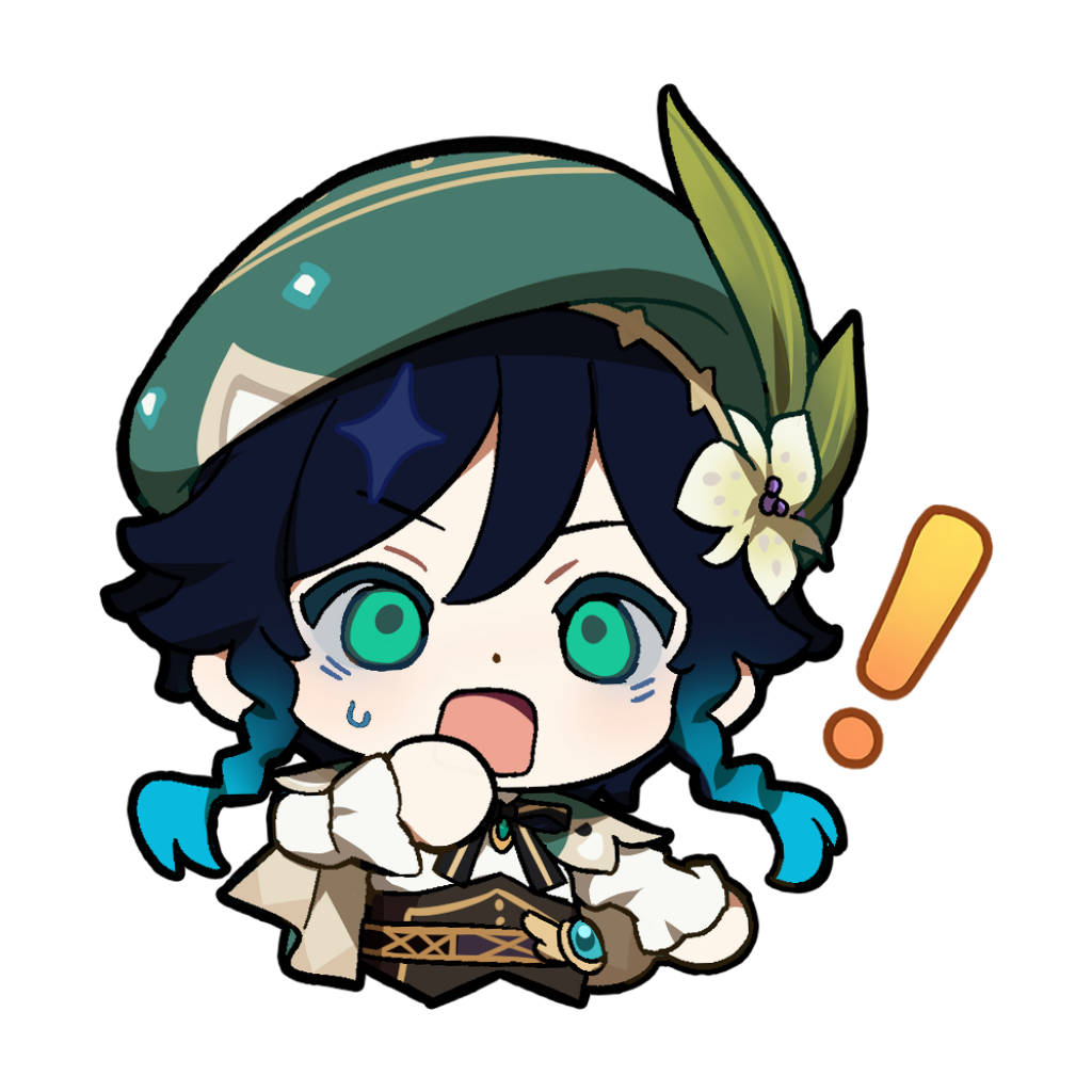 Альбедо Чиби Стикеры Геншин Импакт