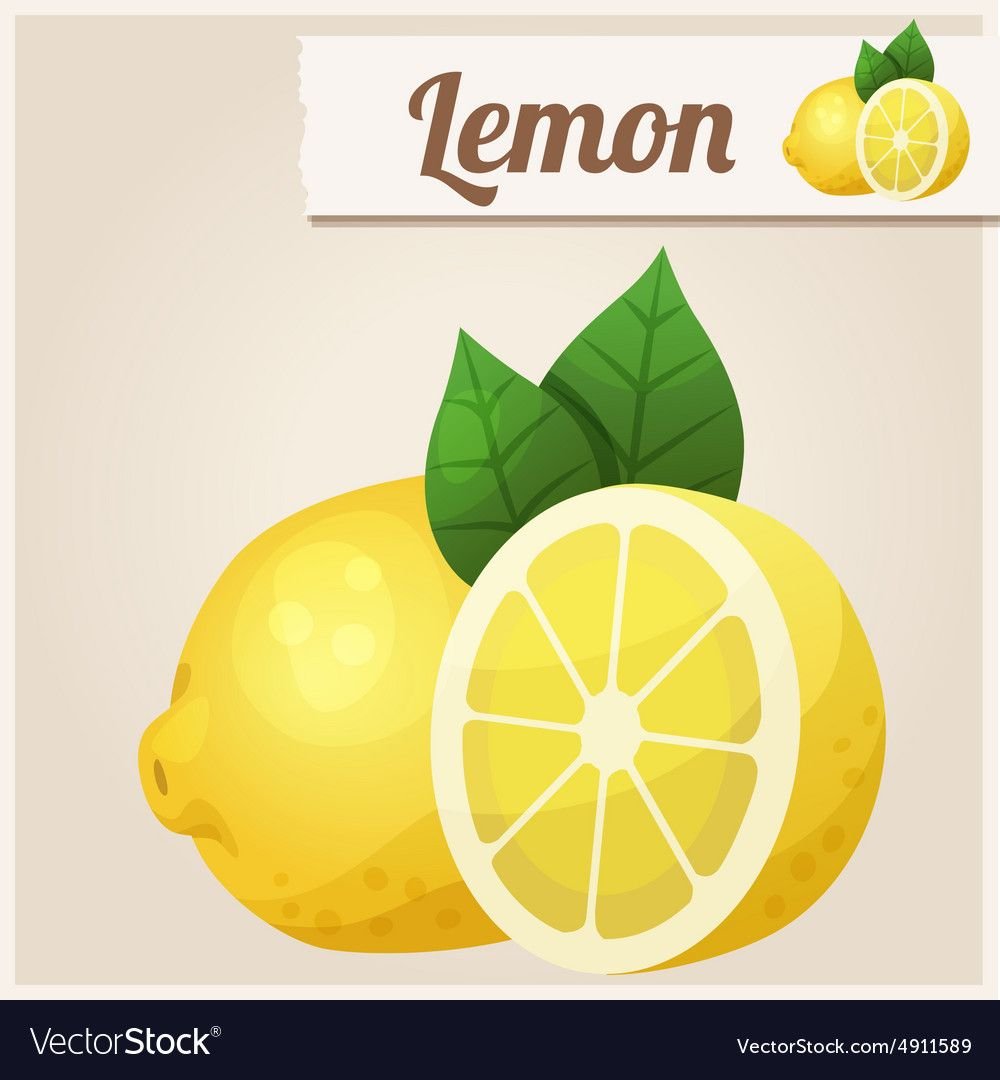 Лимон мультяшный