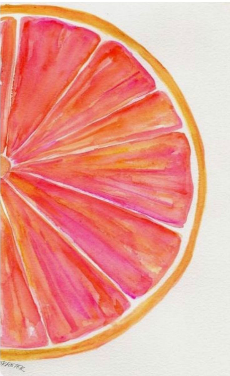 Дольки фруктов рисование