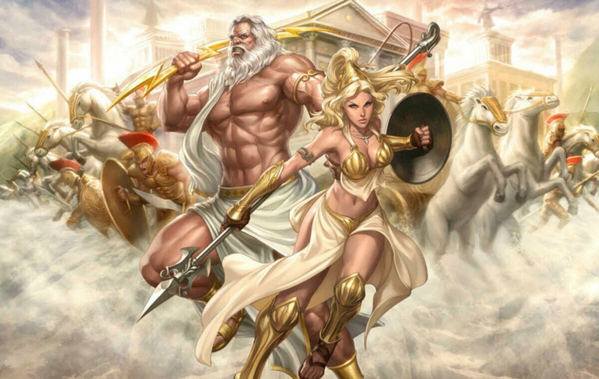 Зевс Бог древней Греции Олимп