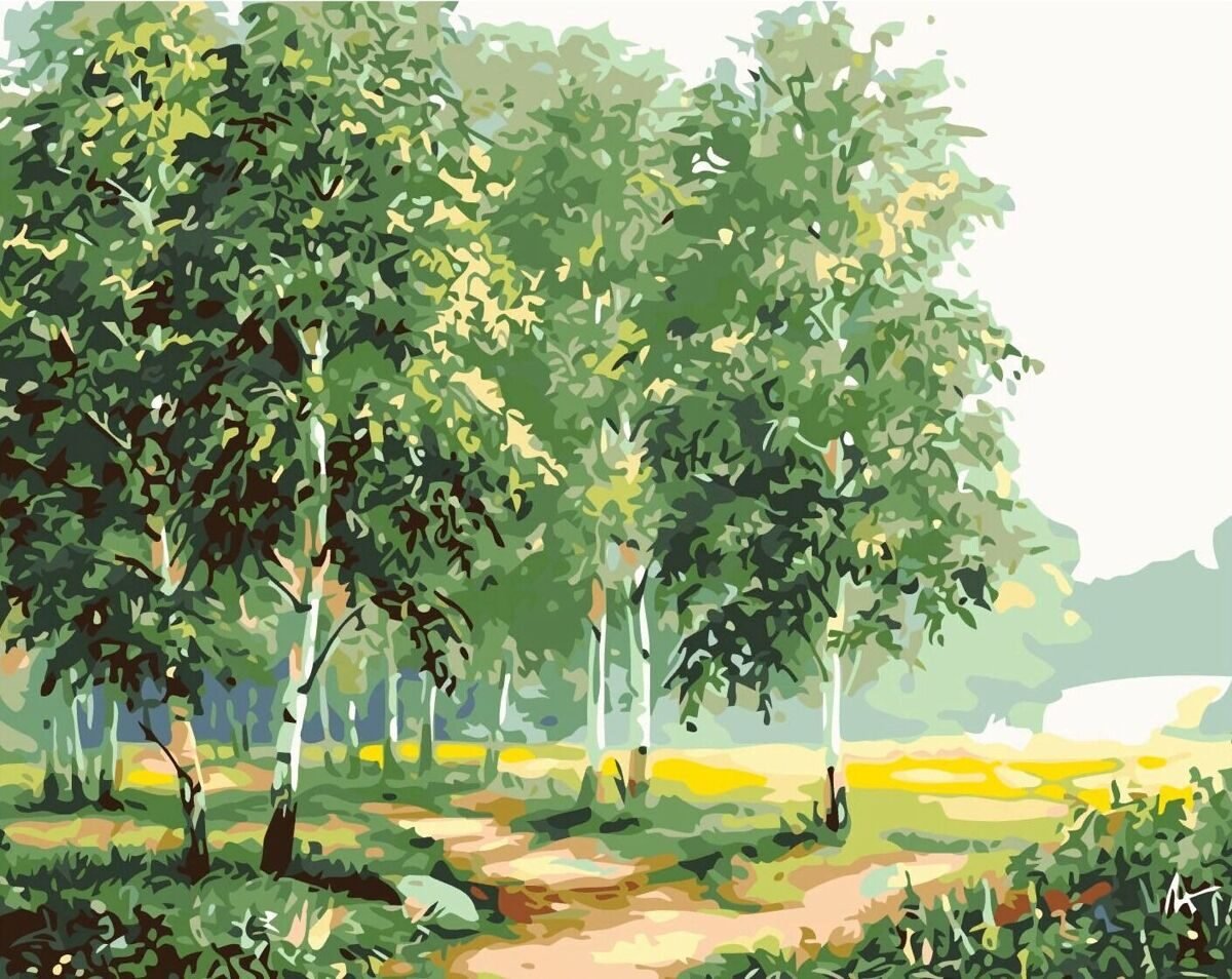 Березы мультяшные