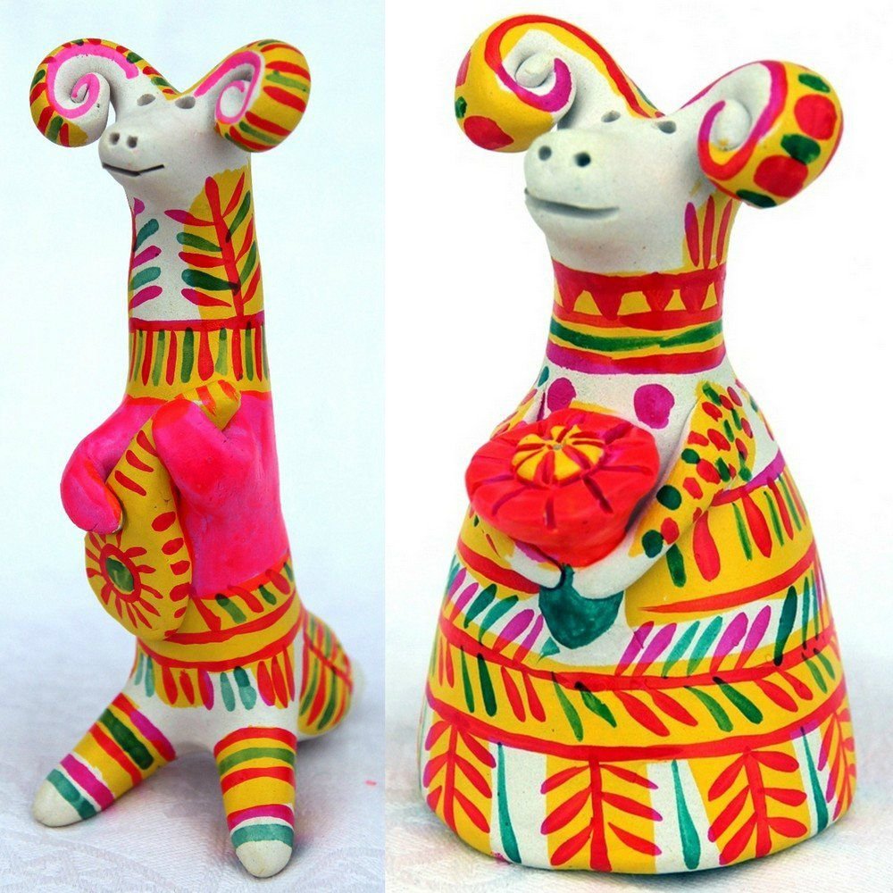 Филимоновская свистулька медведь