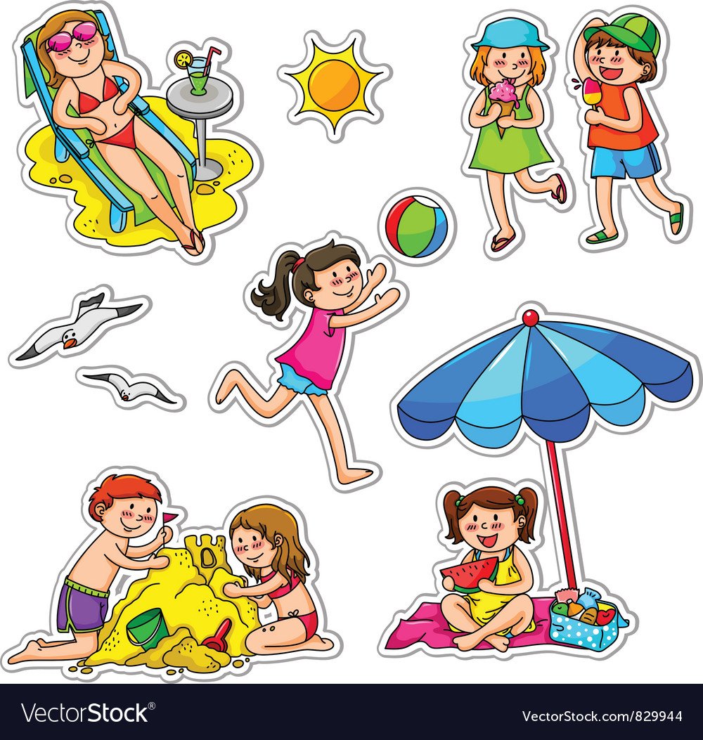 Летние каникулы на прозрачном фоне