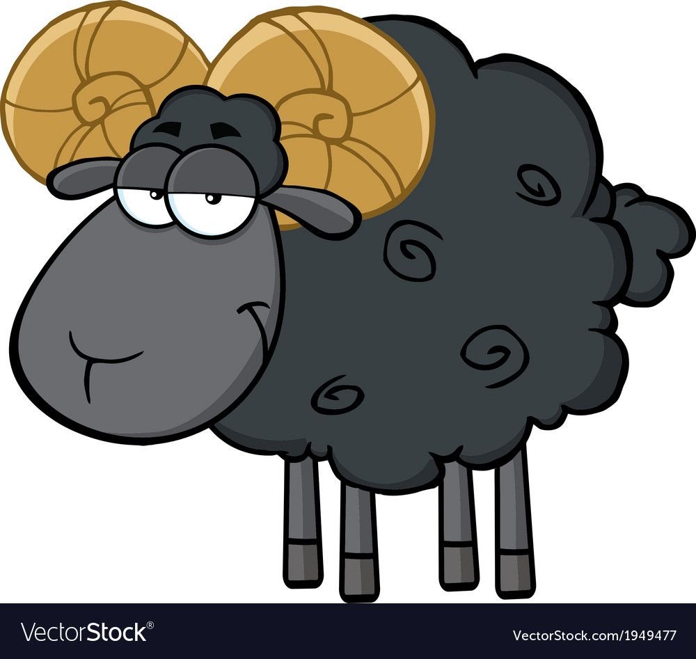 Черный баран арт