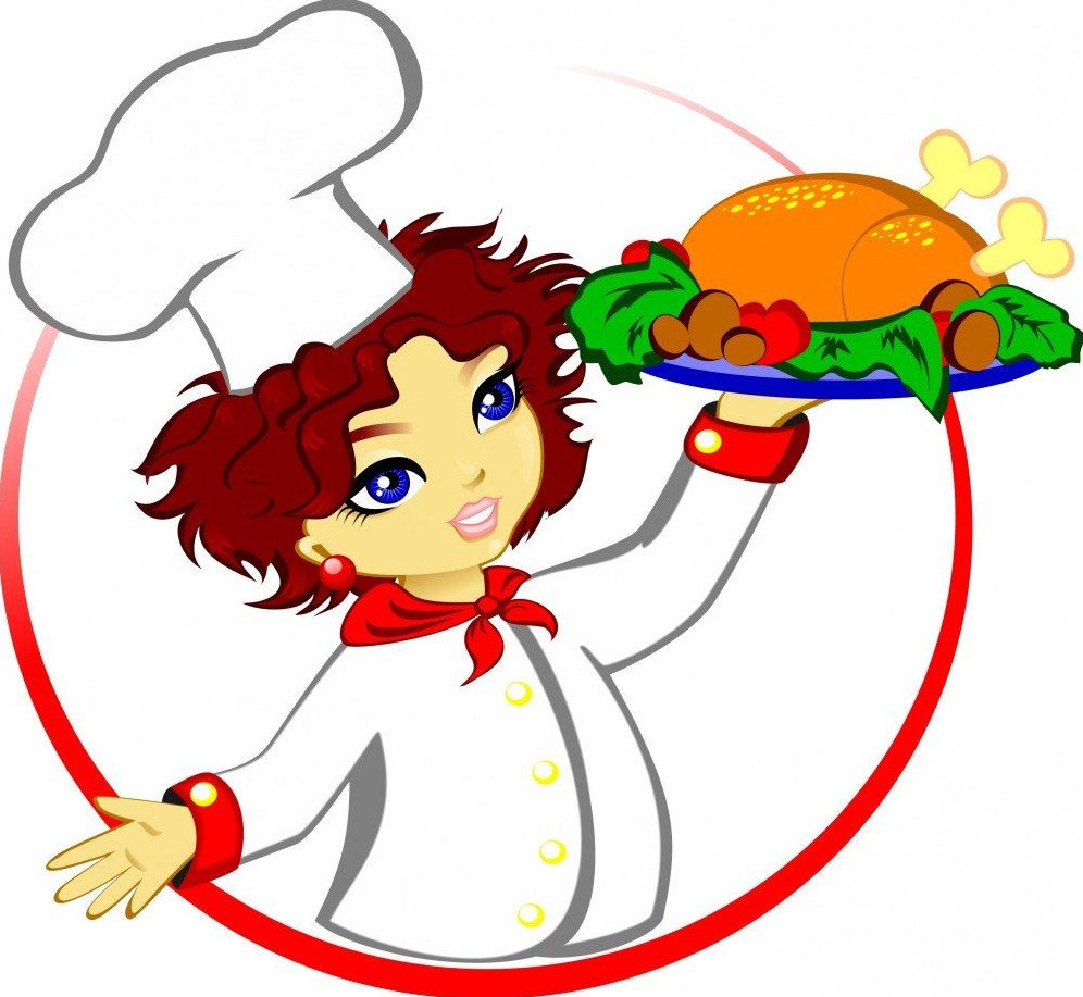 Мультяшный шеф повар мальчик