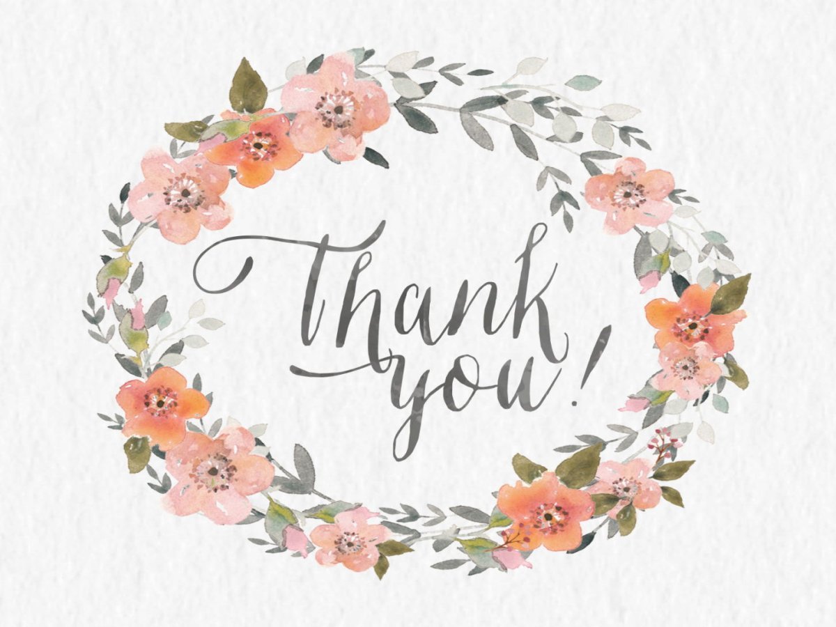 Красивая надпись thanks