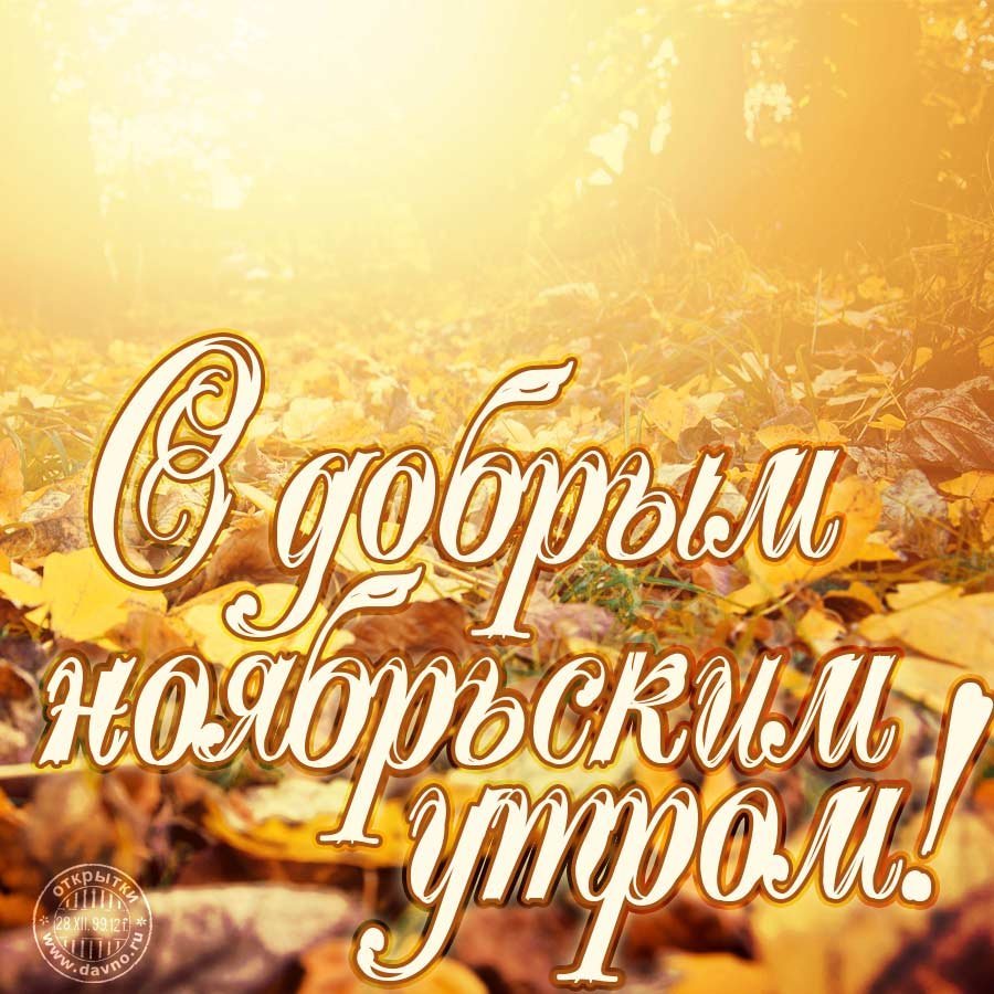Доброе утро ноябрь