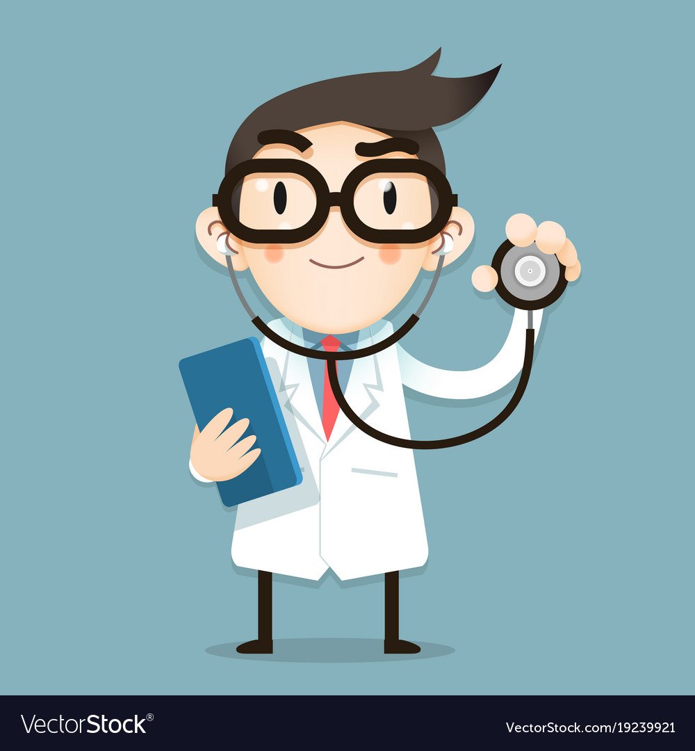 Мультяшные человечки с врачом