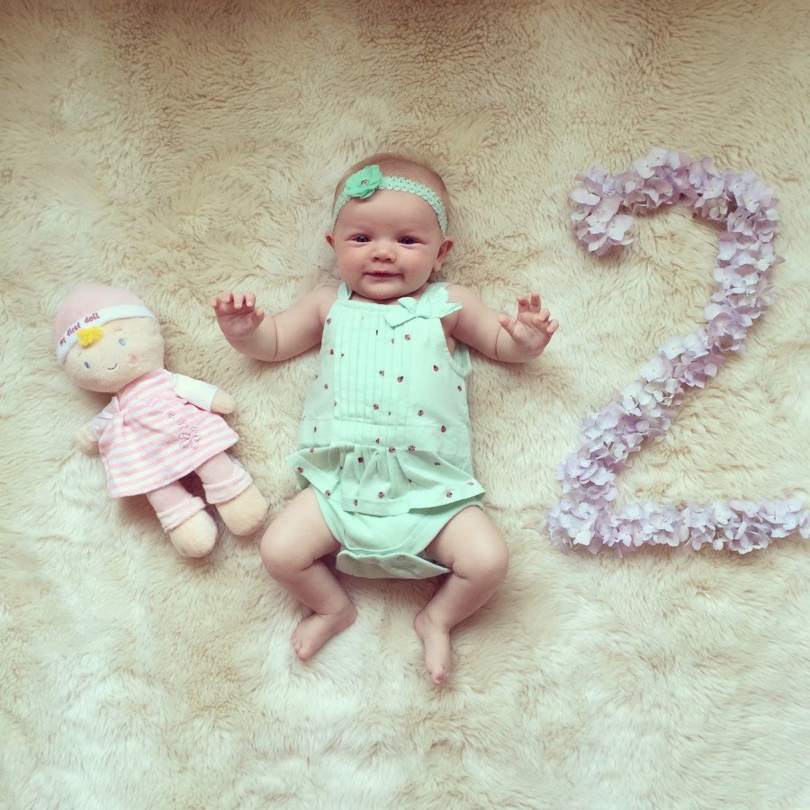 Фотосессия ребенка 2 месяца