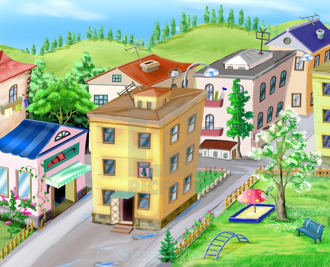 Улица мультяшная двор