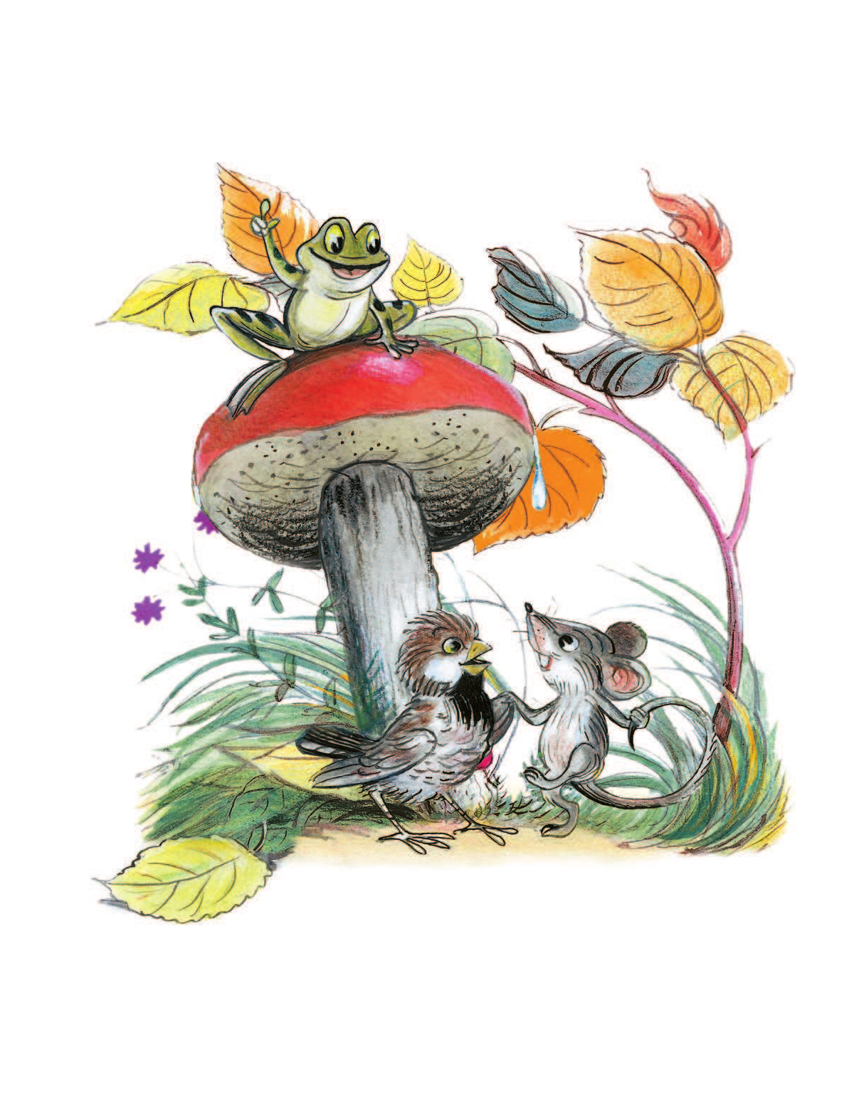 Сутеев мышонок и карандаш