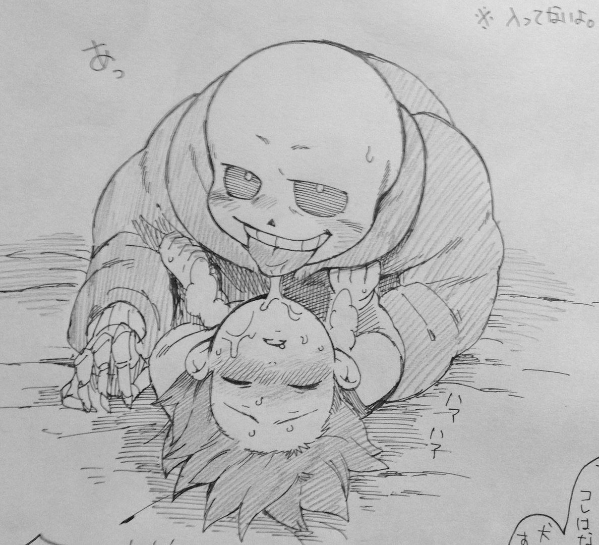 Санс и Фриск битва для срисовки карандашом