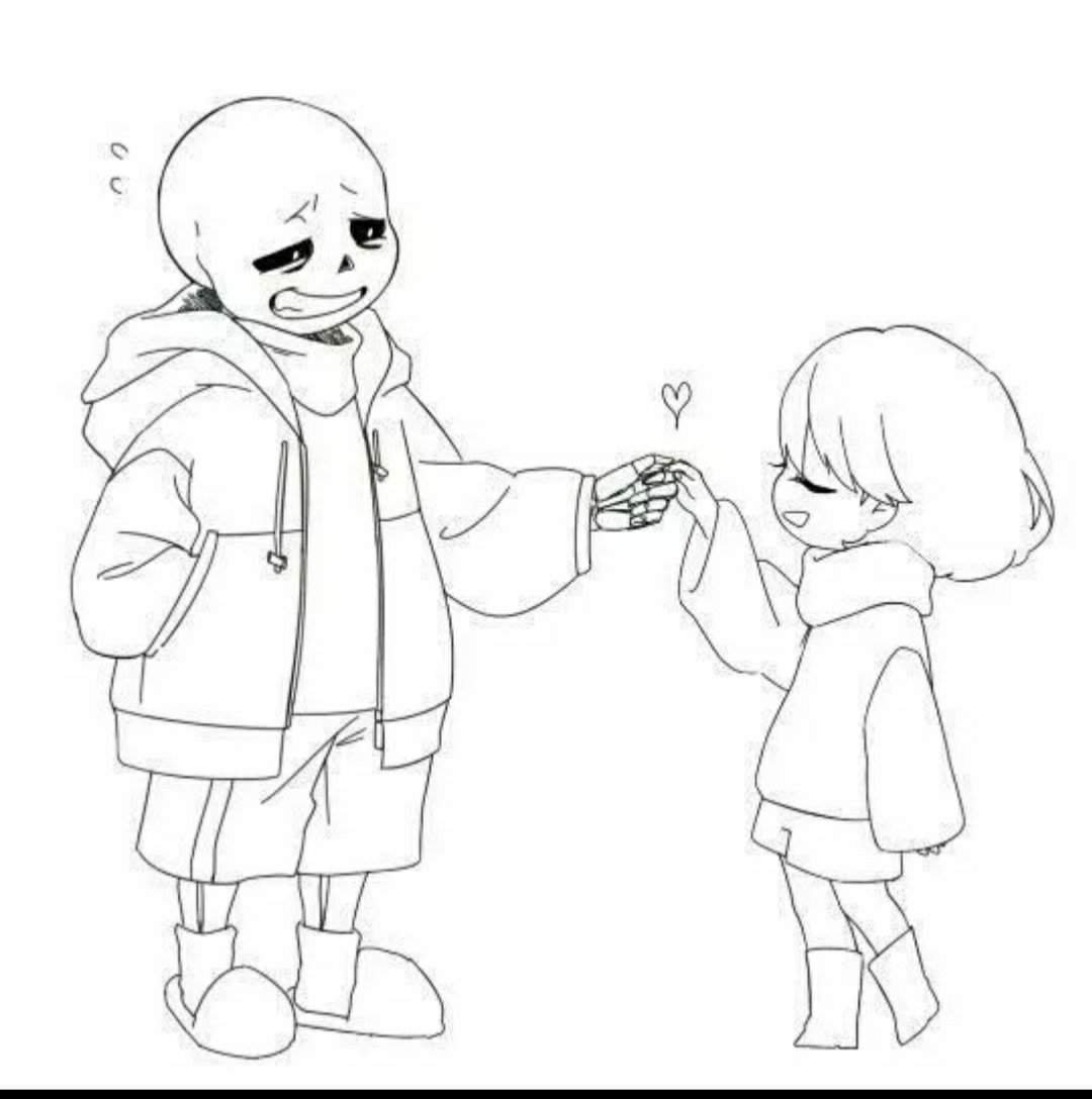 Раскраски андертейл Фриск