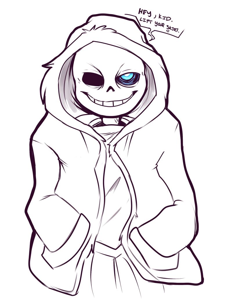 Санс андертейл для срисовки