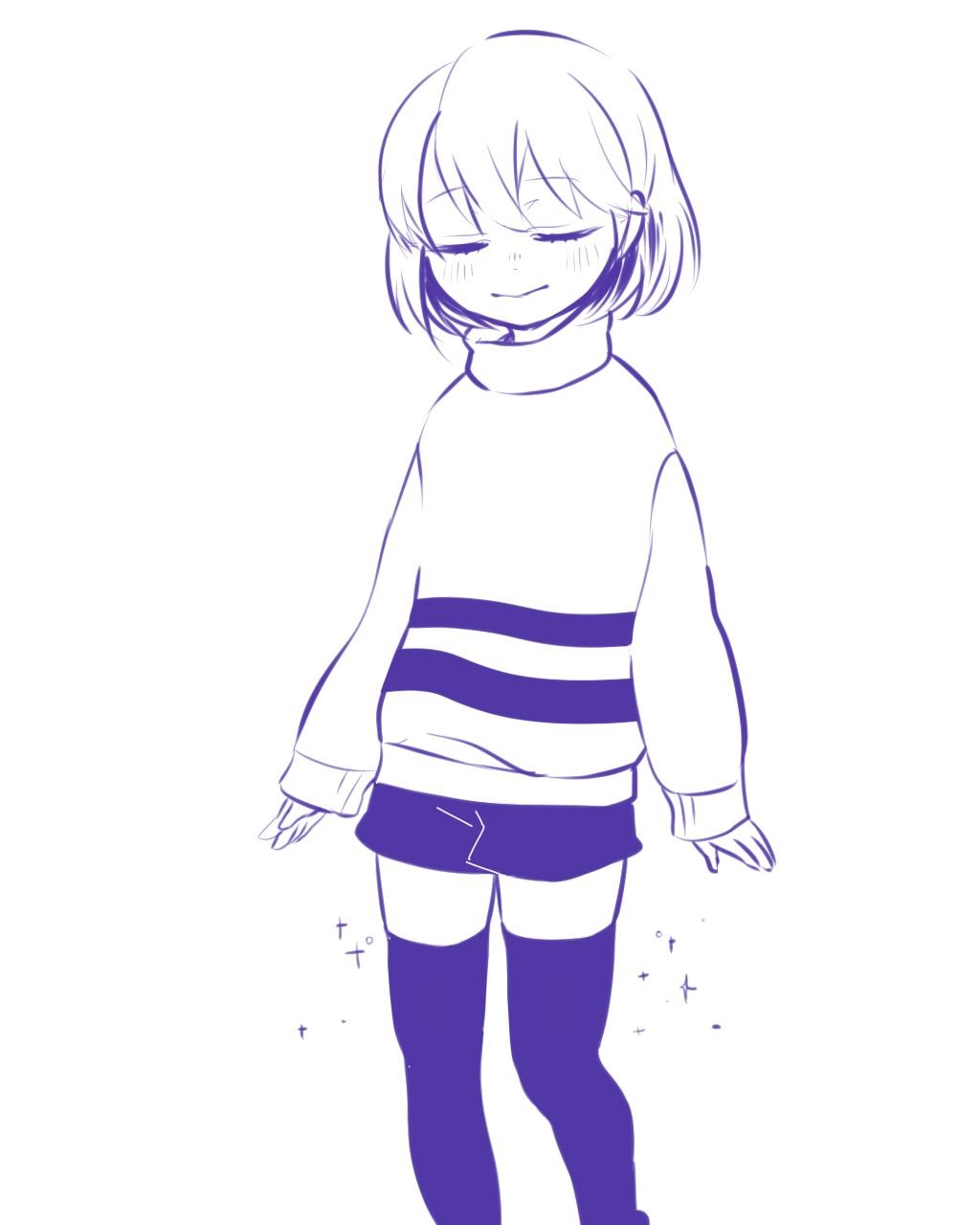 Рисунок Фриск из Undertale