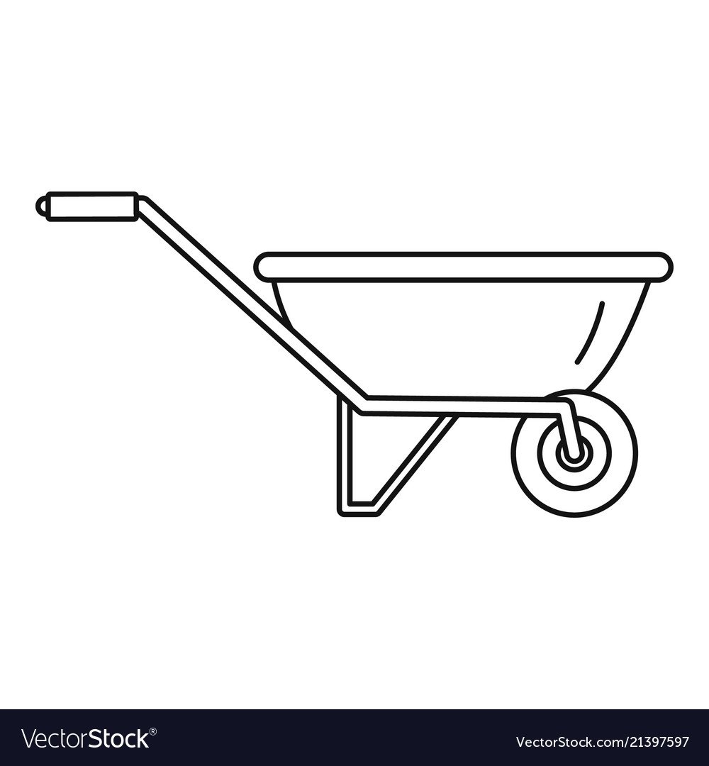 Раскраска Садовая тележка