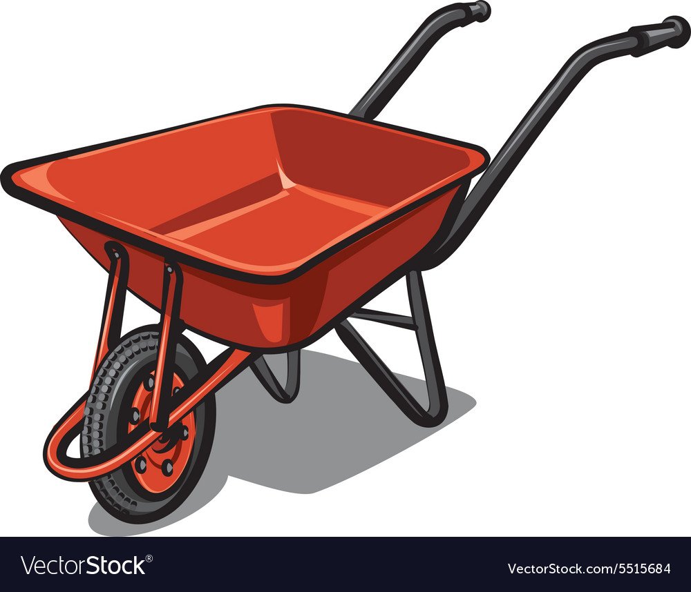 Садовая тележка вектор