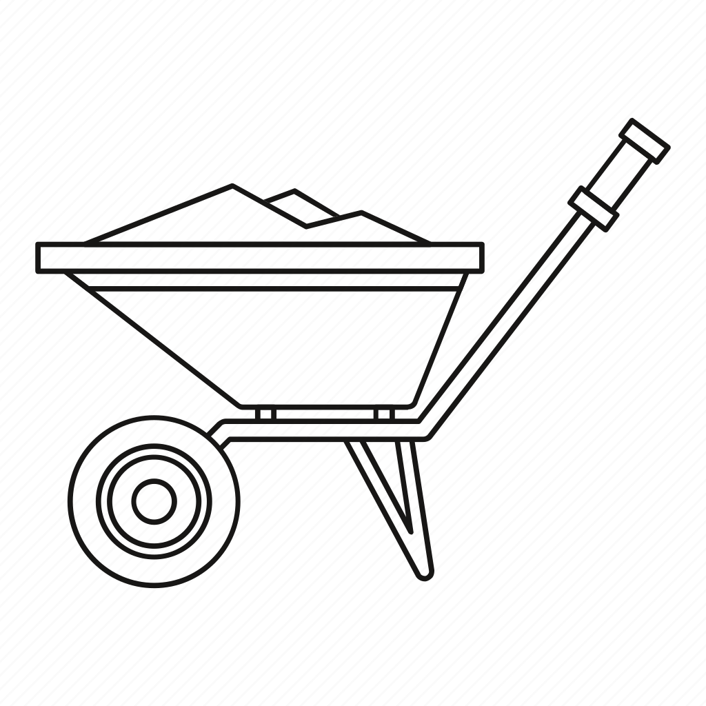 Тачка Садовая раскраска