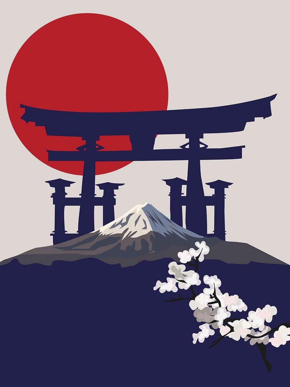 Японский иероглиф гора Фудзияма