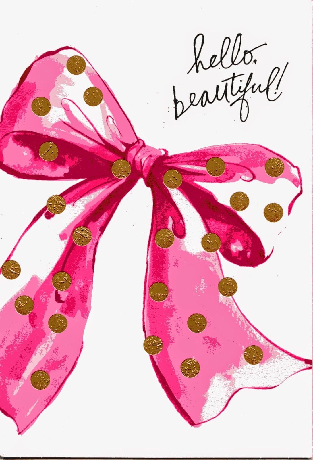 Открытка с бантом