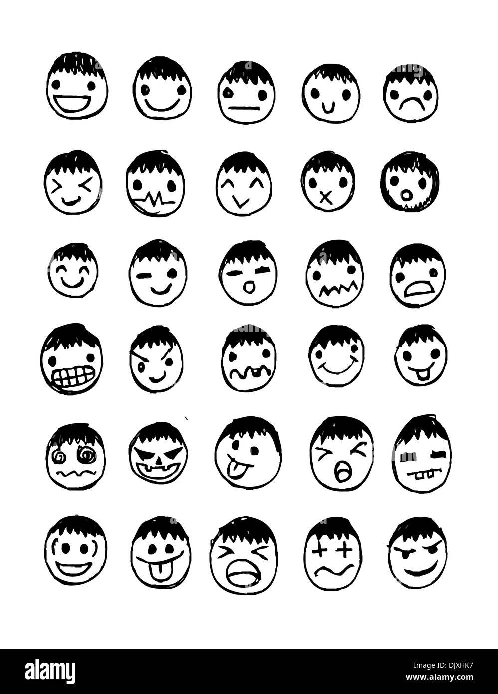 Лица черно белые с эмоциями