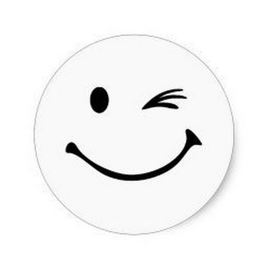 Веселый смайлик черно белый