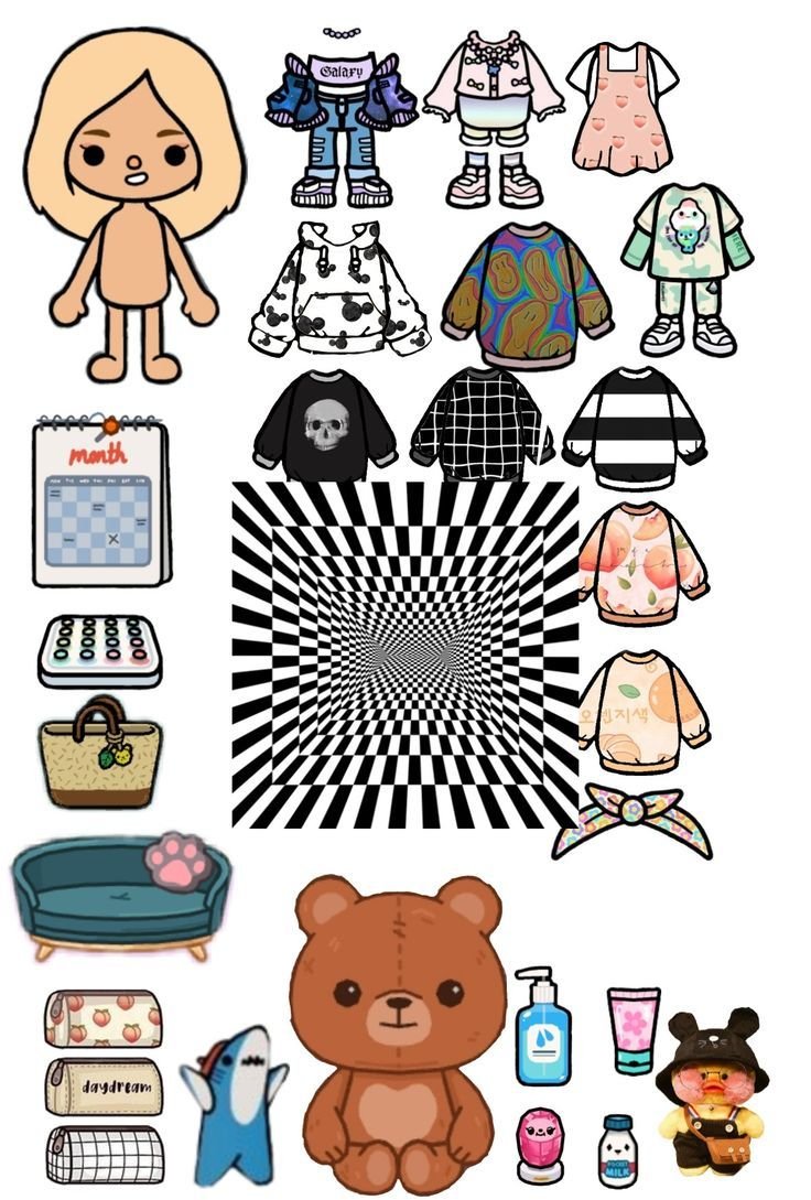 Тока бока из бумаги предметы