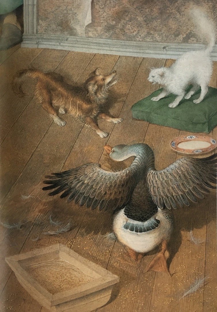 Каштанка Гусь и кот